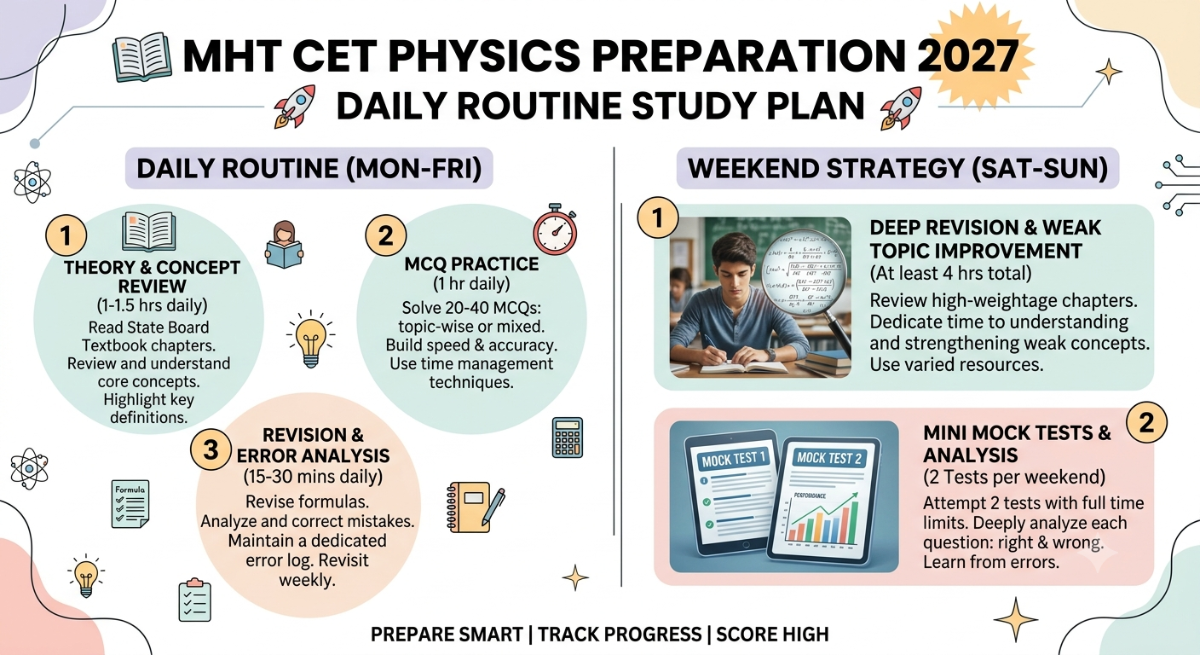 MHT CET Physics Preparation 2027 Daily Routine Study Plan