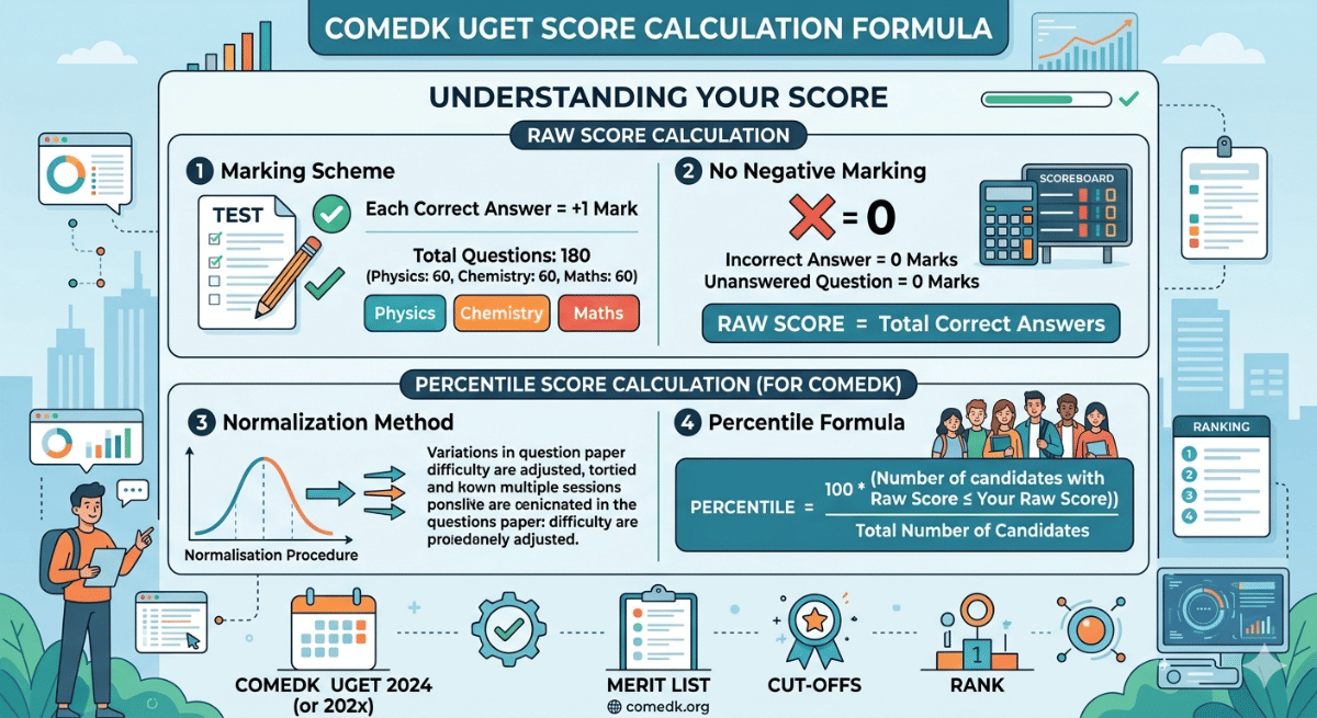 How to Calculate Score using COMEDK UGET Answer Key?