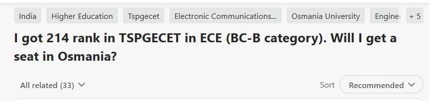 TS PGECET 2026: Quora Discussion