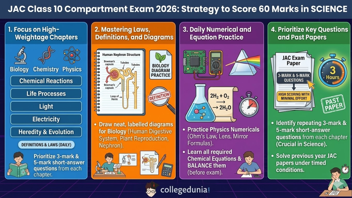 Subject-Wise Strategy to Score 60 Marks in JAC Class 10 Compartment Exam 2026