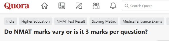 NMAT Logical Reasoning Exam Pattern 2027