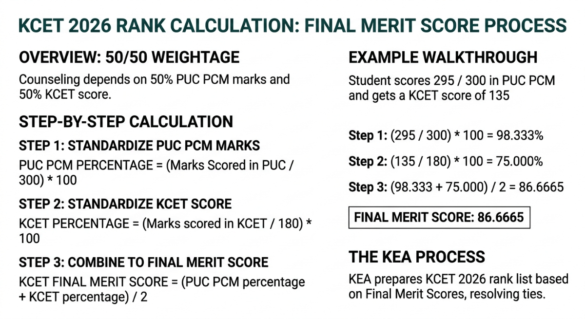 KCET Rank Calculation 2026
