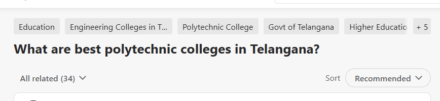 TS POLYCET 2026: Quora Discussion
