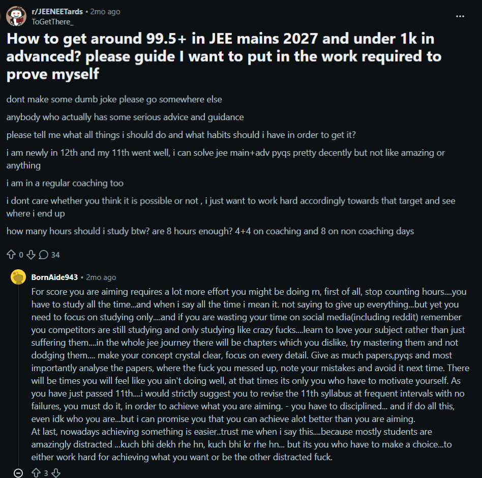 JEE Main 2027 Exam Date: Reddit Discussion