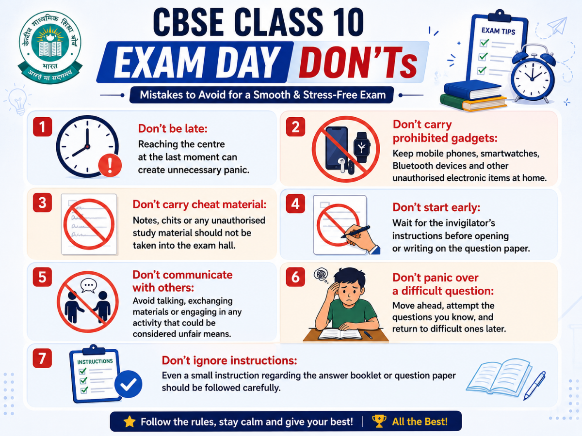 CBSE Class 10 2027 Exam Day Guidelines