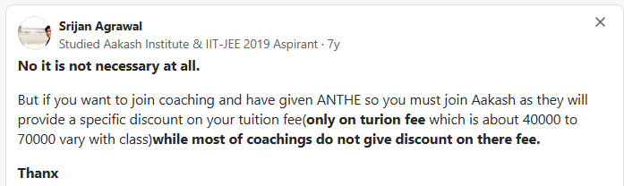 Aakash ANTHE 2026 Eligibility Criteria: Quora Discussion