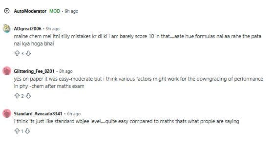 WBJEE Expected Marks vs Rank for Chemistry: Reddit Discussions