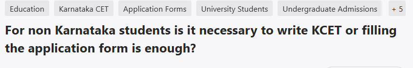 KCET 2026: Quora Discussion