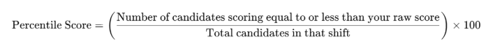 Normalisation and Percentile Score Formula