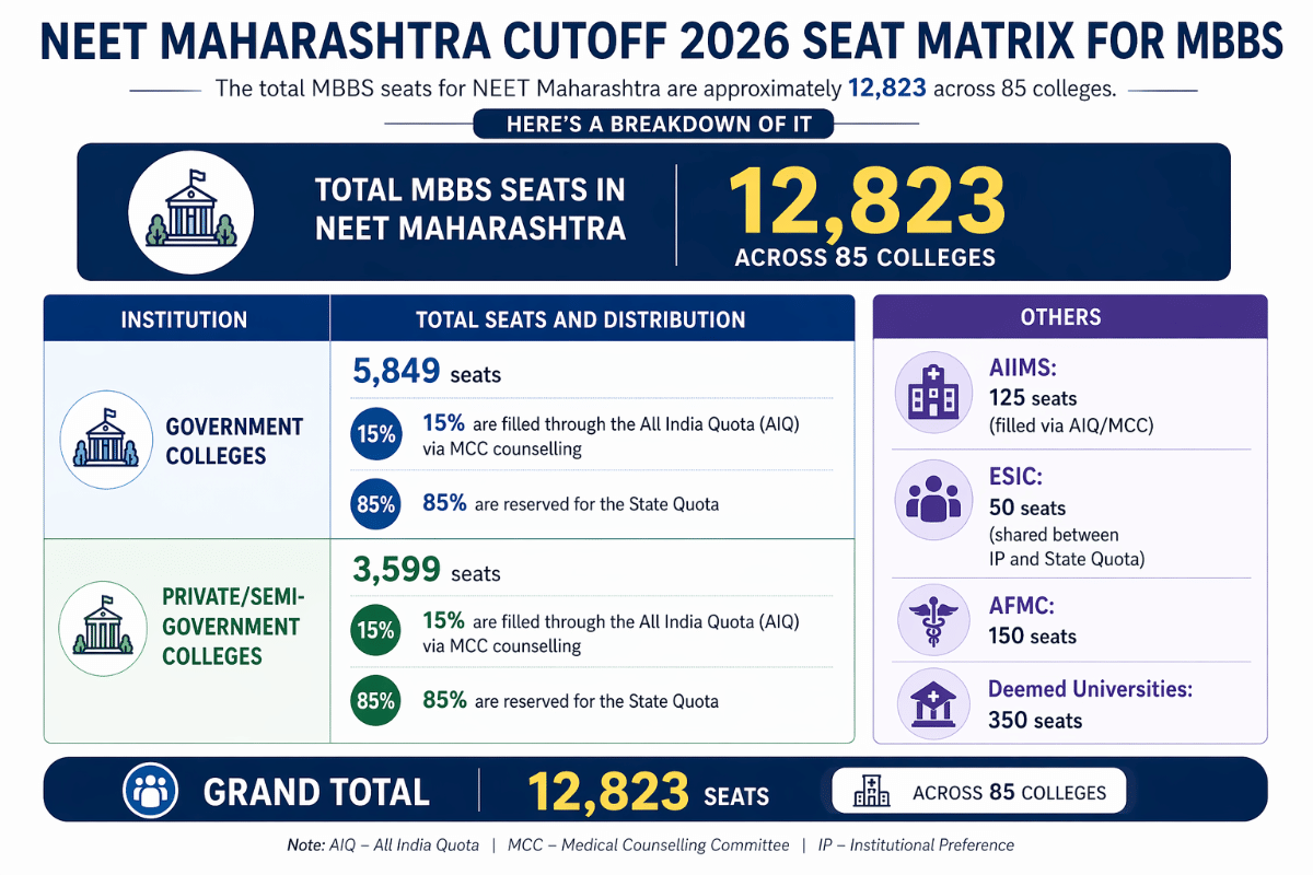 What is the NEET Maharashtra Cutoff 2026 Seat Matrix for MBBS