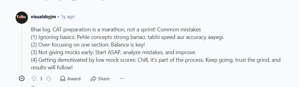 Common Mistakes to Avoid in CAT 2026 5 month Preparation Strategy: Reddit Discussion