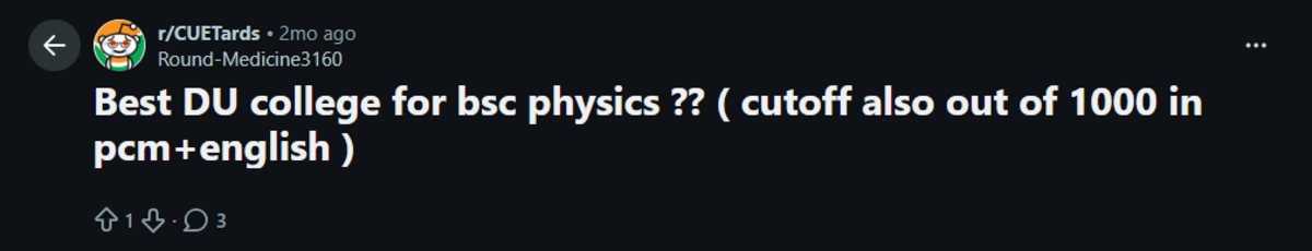CUET UG Physics 2026: Reddit Discussion