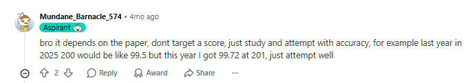 JEE Main 2027 Cutoff Reddit Discussion: What Marks Are Required for 99+ Percentile?
