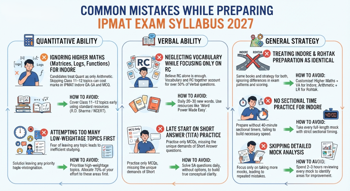 Common Mistakes While Preparing IPMAT Exam Syllabus 2027