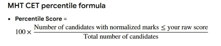 MHT CET Percentile Marks Normalization Formula 2026