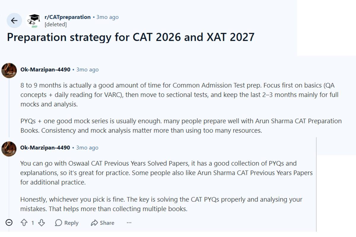 XAT 2027: Reddit Discussion