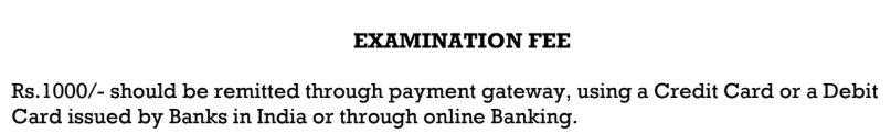 IGNOU B.Ed Entrance Test 2027: Registration Fee
