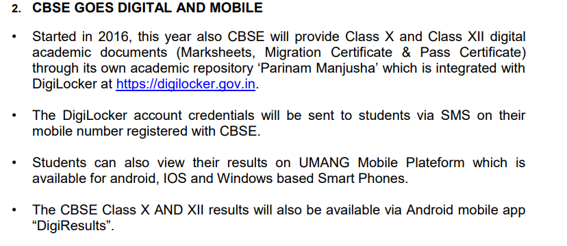 Check Your CBSE Class 12 Result by Roll Number through DigiLocker