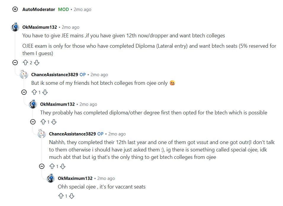OJEE 2026 May 8 Shift 3 LE Tech Diploma Marks vs Rank: Reddit Discussions