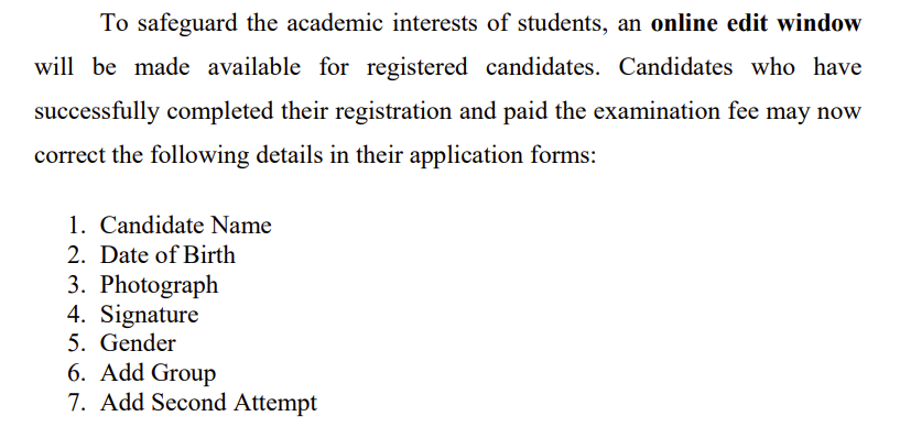 What Details Can Be Edited Through MHT CET Application Form 2027