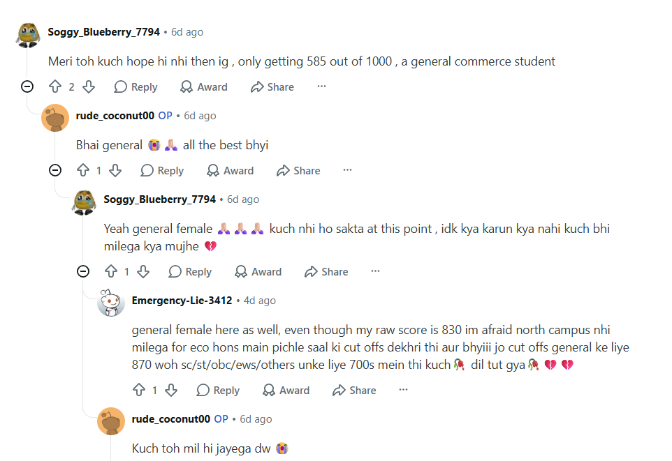 CUET 2026 Score Analysis Reddit Discussion