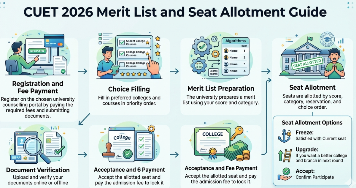 CUET 2026 Merit List and Seat Allotment Guide