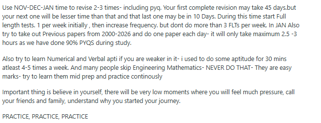 Preparation Tips for GATE 2027 Applicants- Reddit Discussion