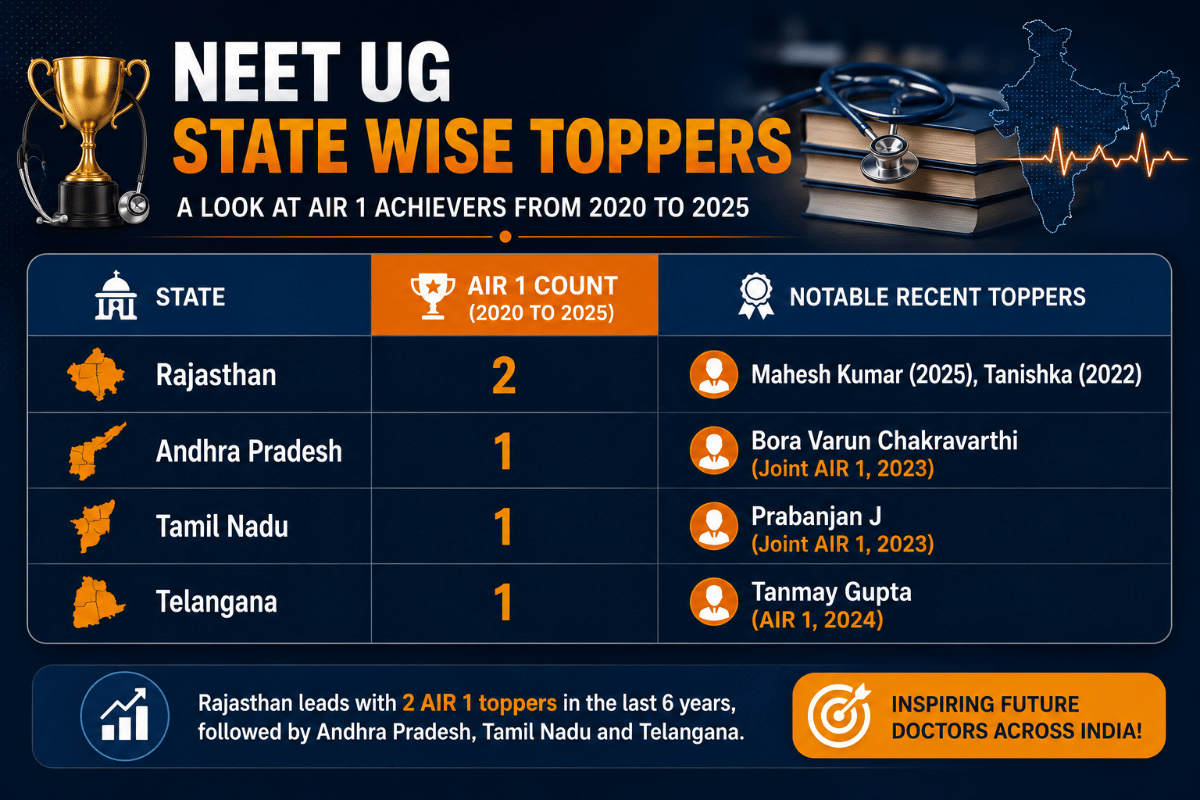 States with Most NEET Toppers - Historical Trend