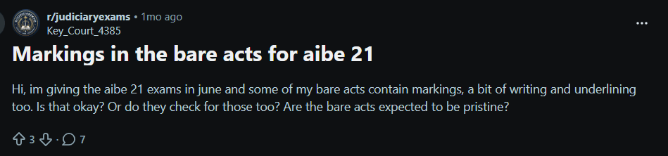 AIBE 21 : Reddit Discussion