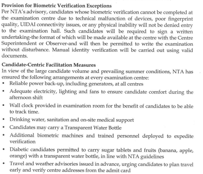 NTA Announces Special Facilities and Relaxations for Re-NEET 2026 Candidates 