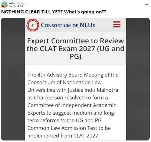 CLAT Registration: Reddit and Community Discussion