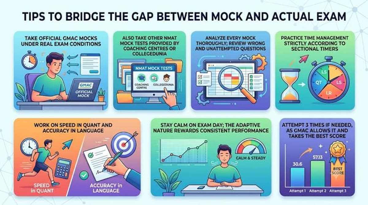 Tips to Bridge the Gap Between NMAT Mock Test vs Actual Exam
