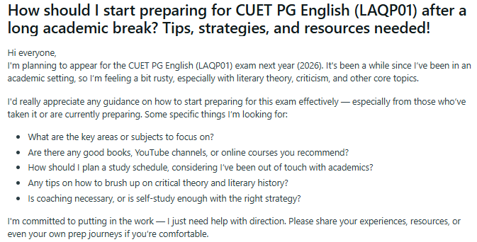 CUET PG Exam Preparation Tips 2027