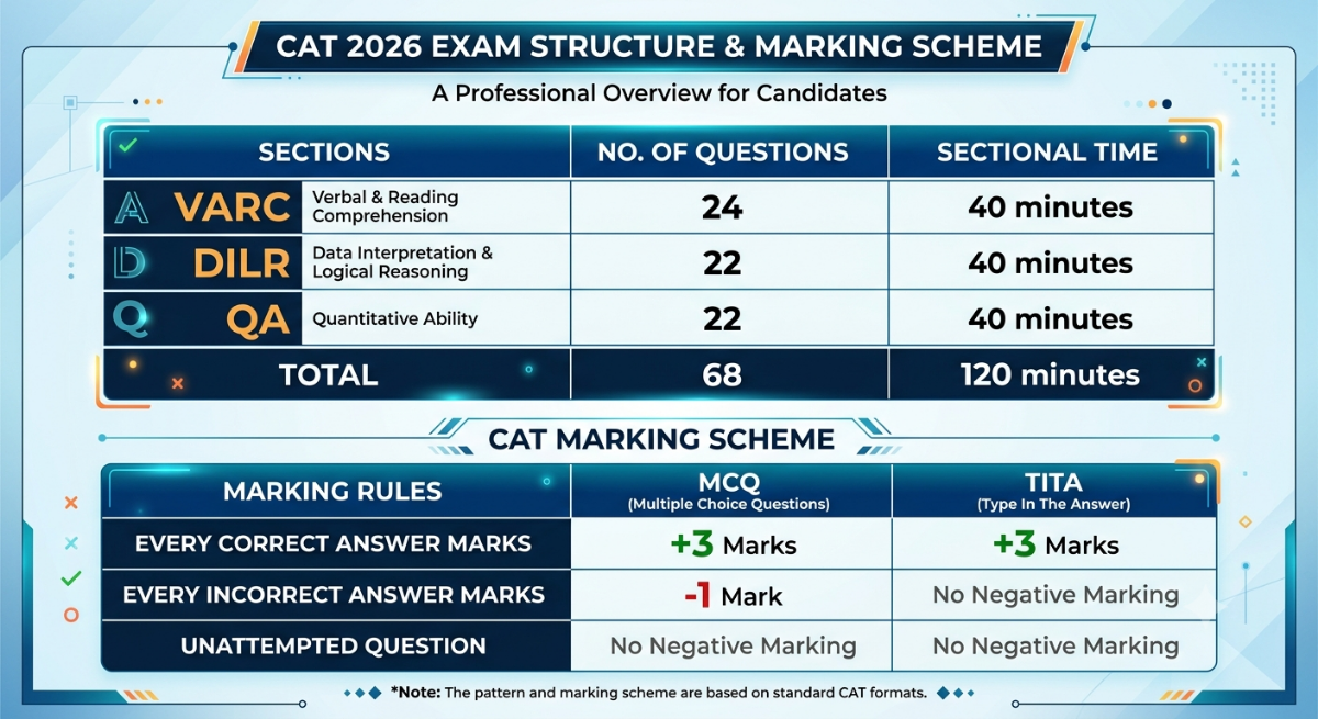 CAT Exam Pattern 2026