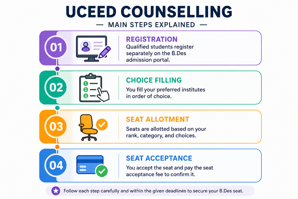 The main steps of UCEED Counselling