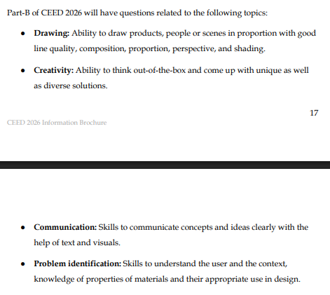 CEED Part B Syllabus 2027