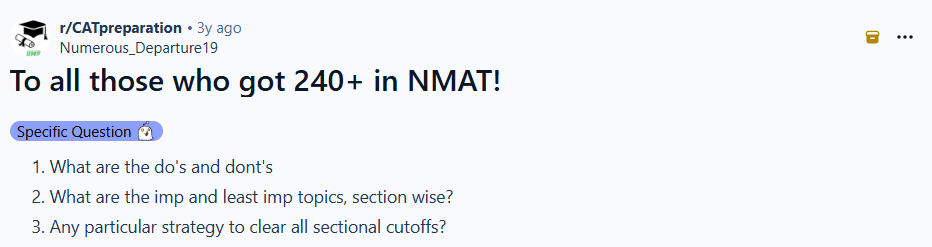 How to Start NMAT 2026 Preparation in July: Reddit Discussion