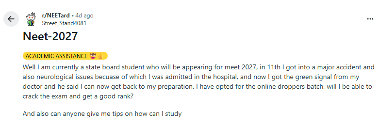 NEET 2027 CBT Syllabus: Reddit Reaction