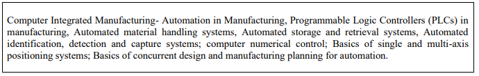 GATE Robotics and Automation Syllabus 2027: Principles of Robotics and Automation Syllabus 2027 (Section A3)