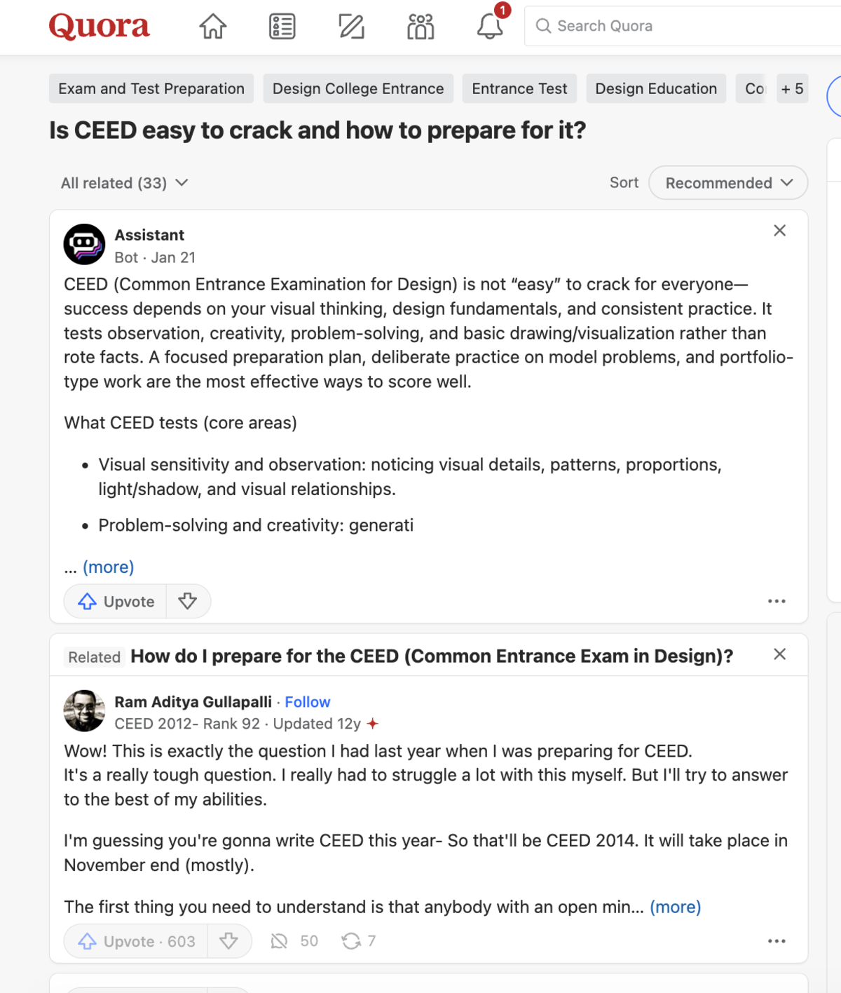 CEED Admit Card 2027: Quora Discussion