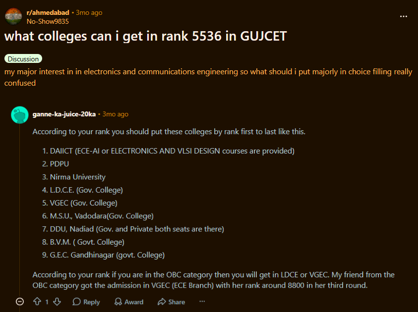 Top Colleges Accepting GUJCET 2027 Score: Branch-wise Closing Ranks Under 1000 Rank 