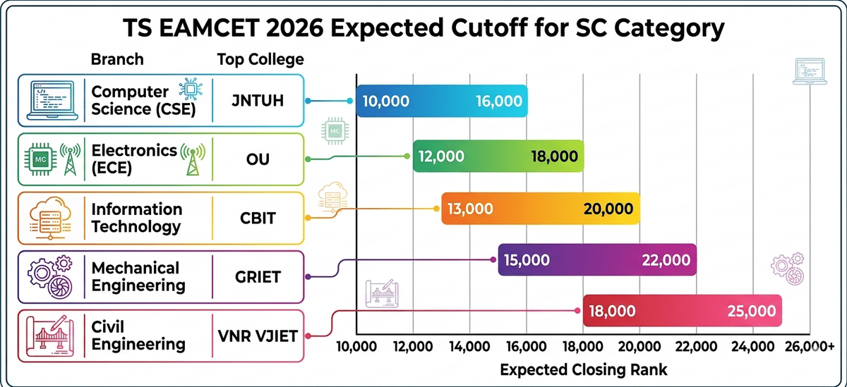 TS EAMCET 2026 Expected Cutoff for SC Category
