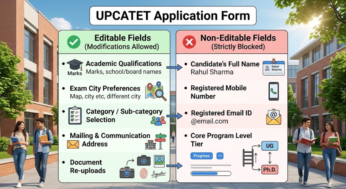 uneditable fields in the UPCATET Application Form