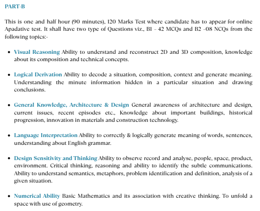 NATA Syllabus 2027