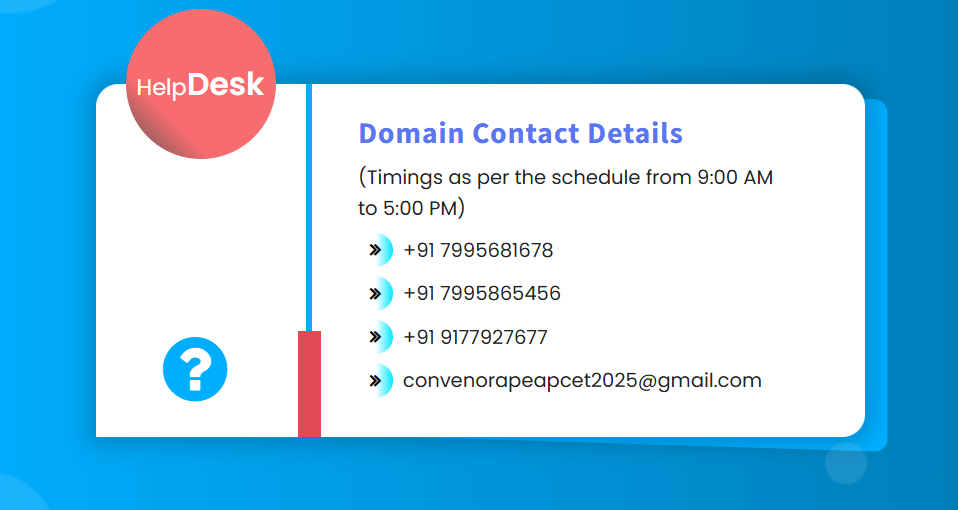AP EAMCET BiPC Counselling 2026: Helpdesk