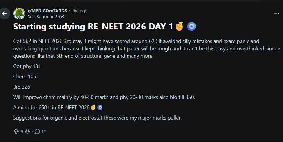 Re-NEET 2026 Exam Travel Guidelines & Exam Centre Reporting Time: Reddit Discussion