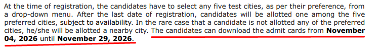 CAT 2026 Admit Card Date
