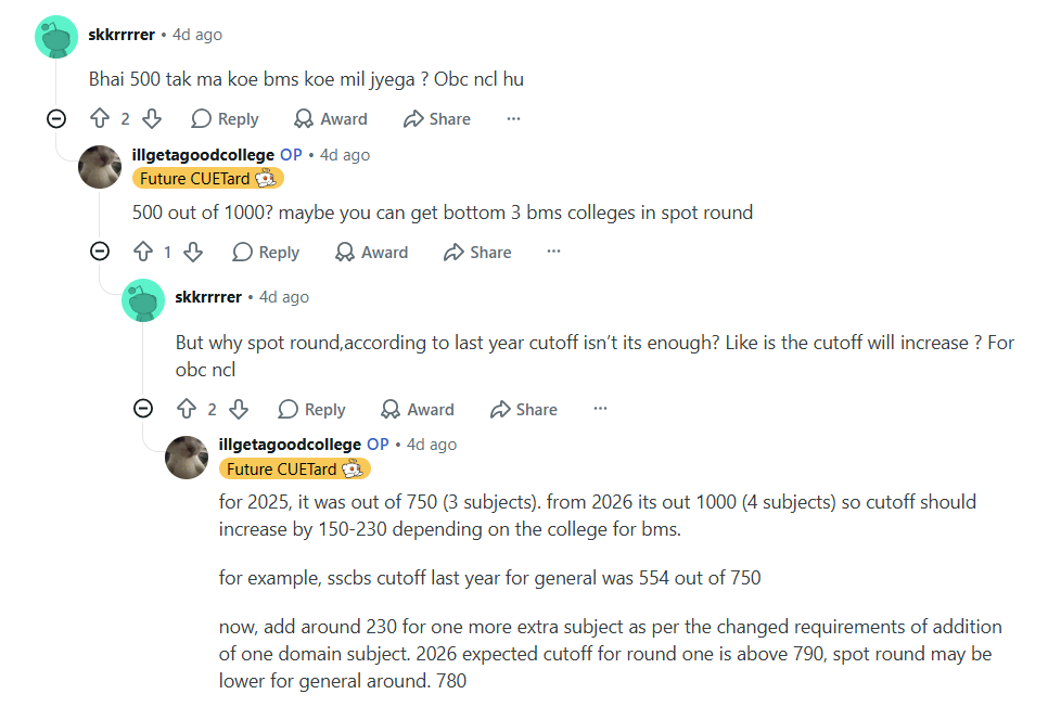 CUET 2026 Result Impact on DU JNU BHU Admissions: Reddit Discussion