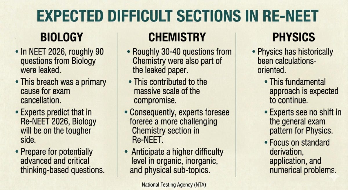 Expected Difficult Section in Re-NEET 