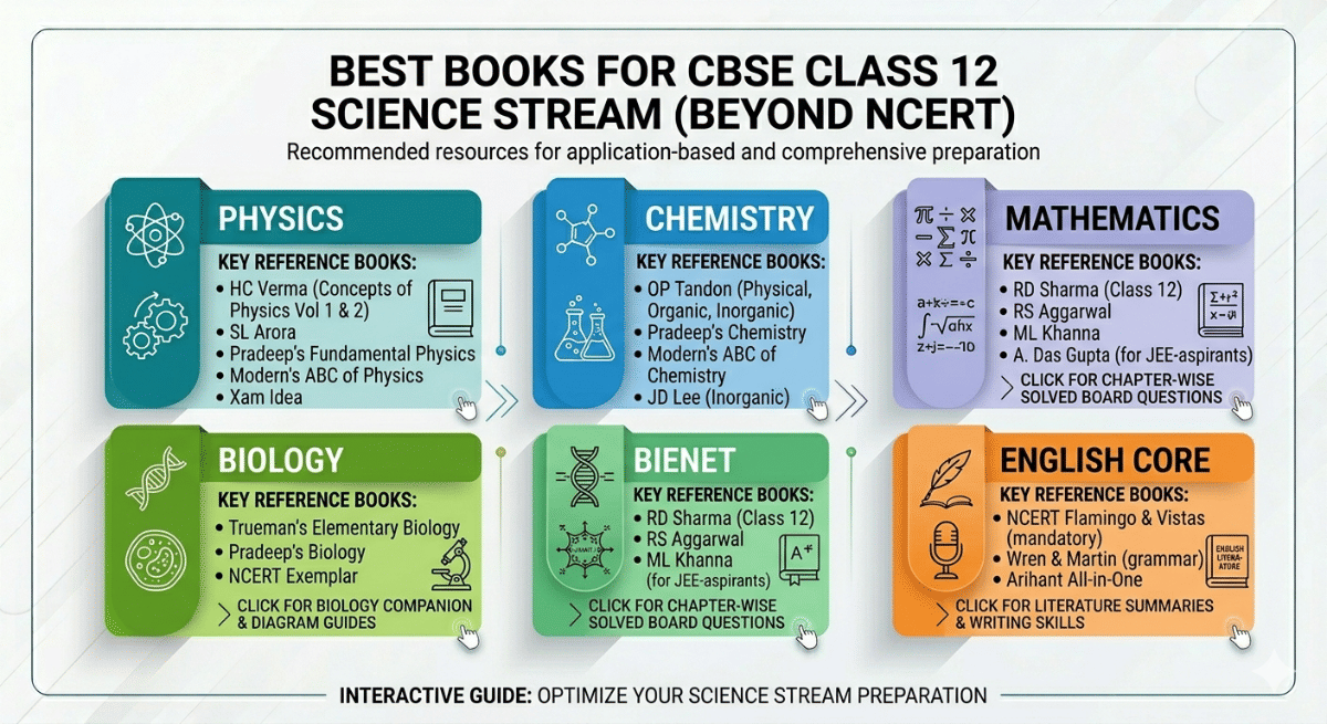 Best Books for CBSE Class 12 Science Stream